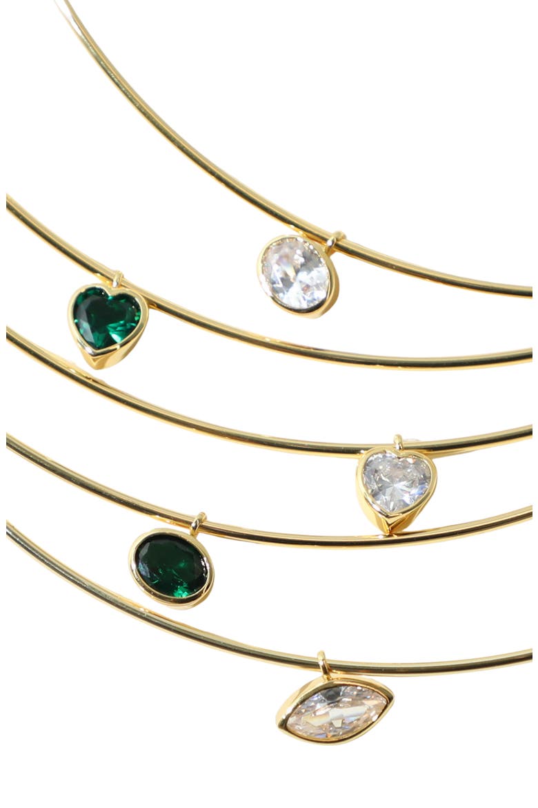 The Oval Pendant Choker, Alternate, color, GOLD