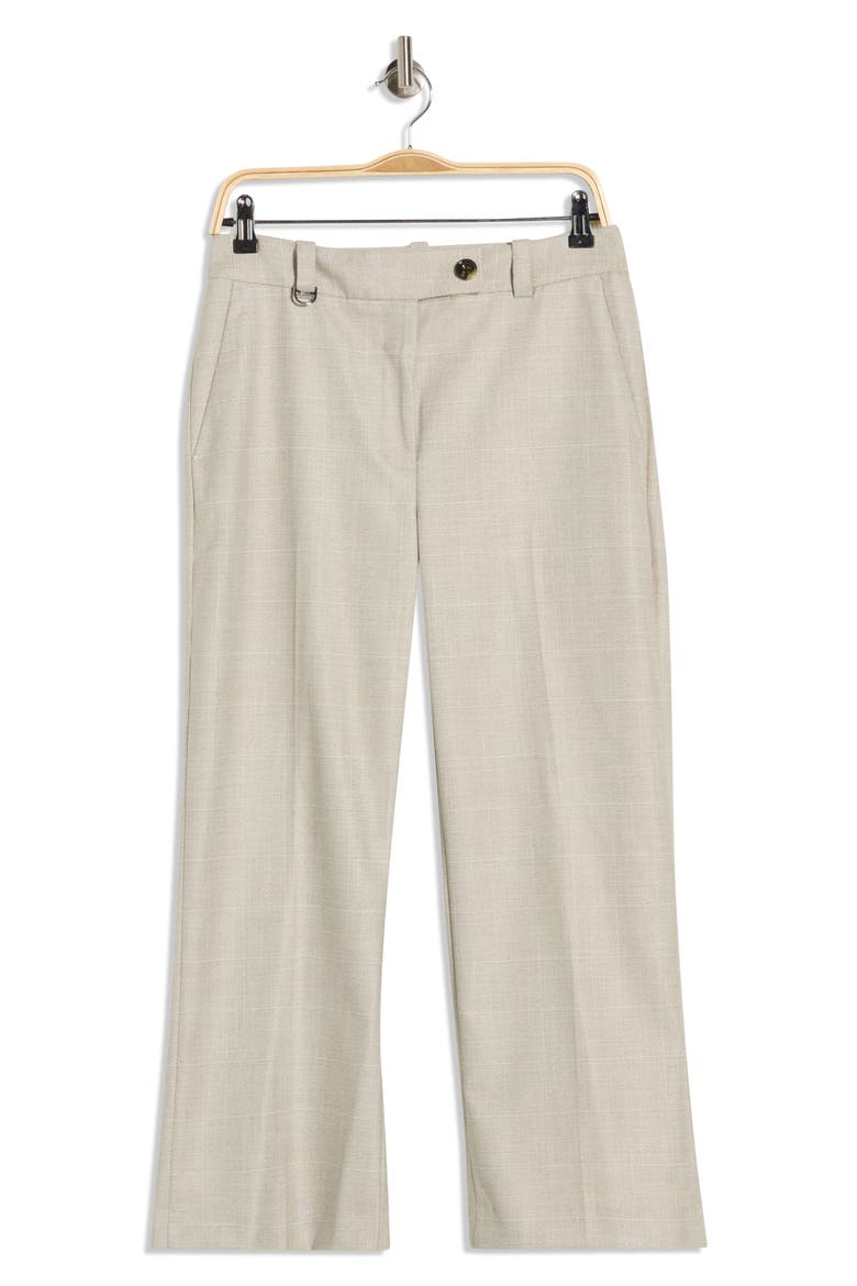 Mélange Windowpane Crop Pants, Alternate, color, PEBBLE/ WHITE COMBO