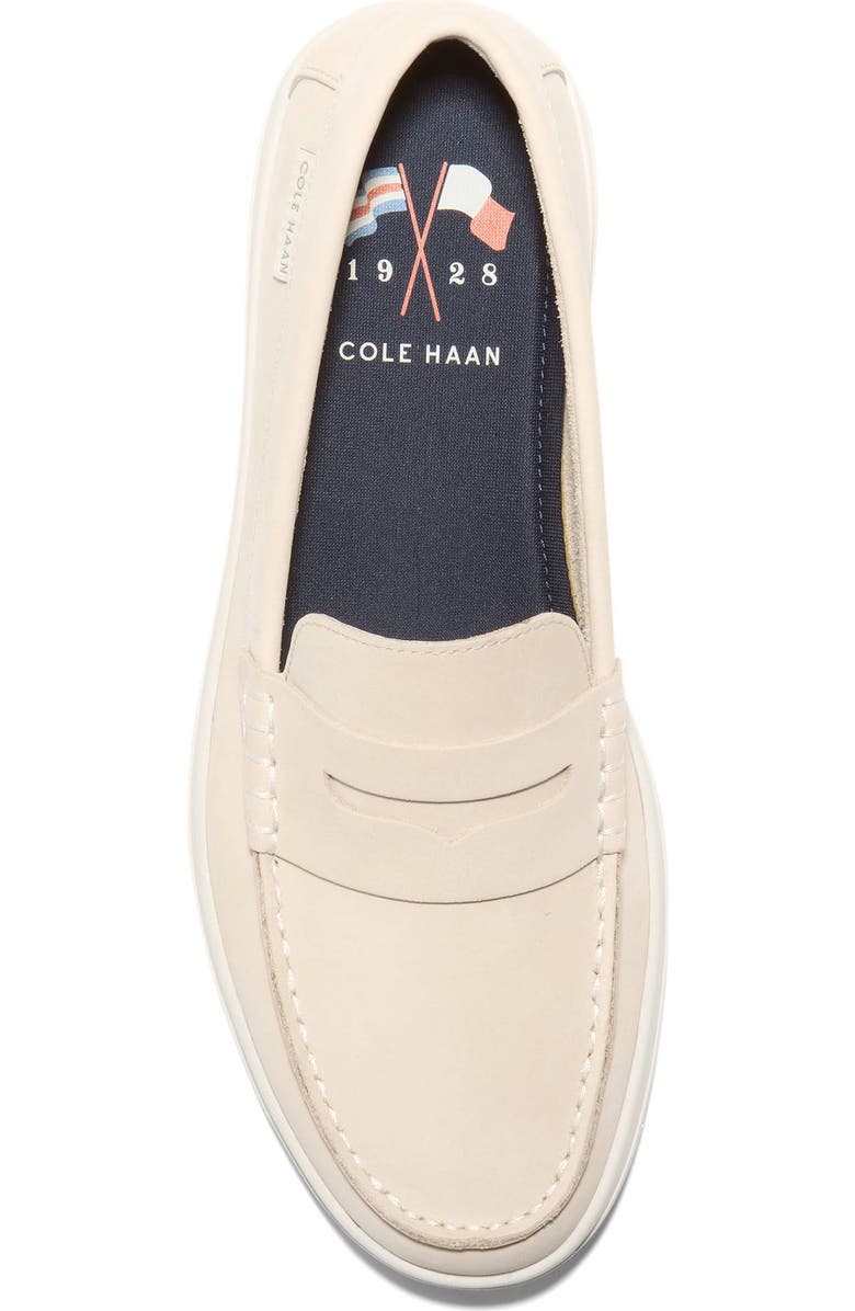Cole Haan Nantucket Drift Penny Loafer, Alternate, color, Angora Nubuck / Ivory