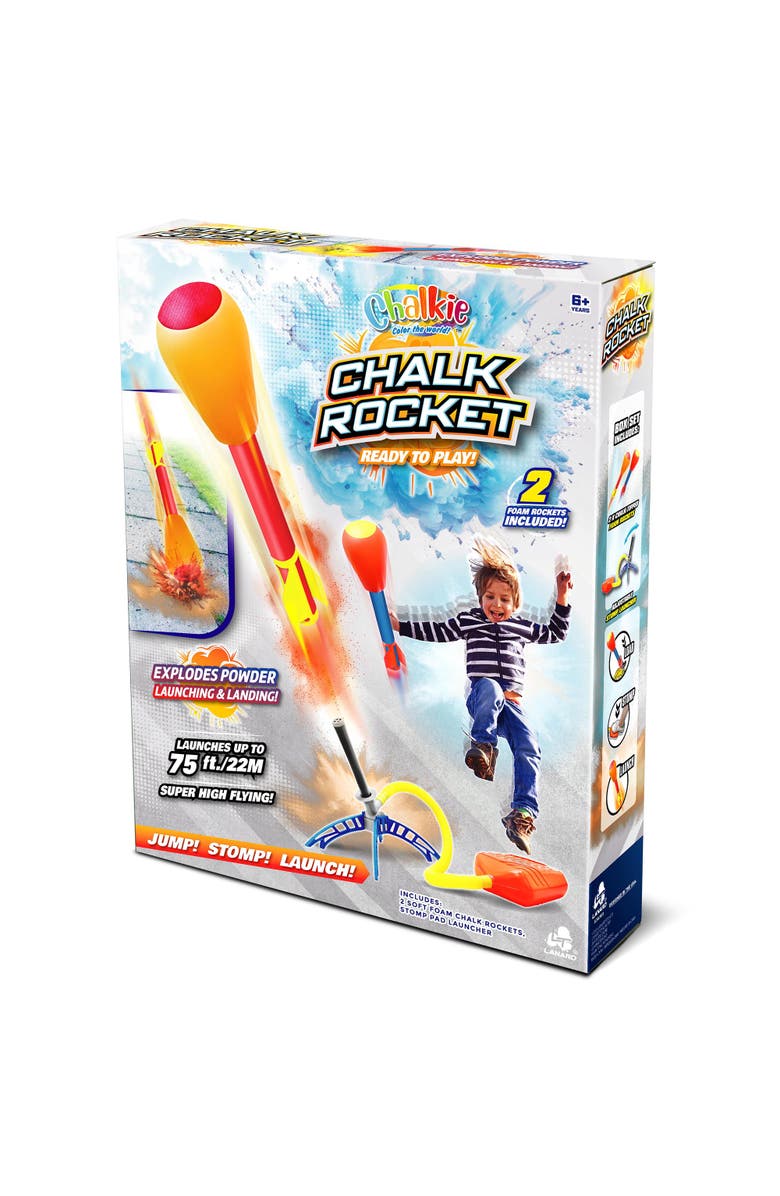 Lanard Chalkie Chalk Rocket 2 Foam Chalk Rockets, 6+, Main, color, Multicolored
