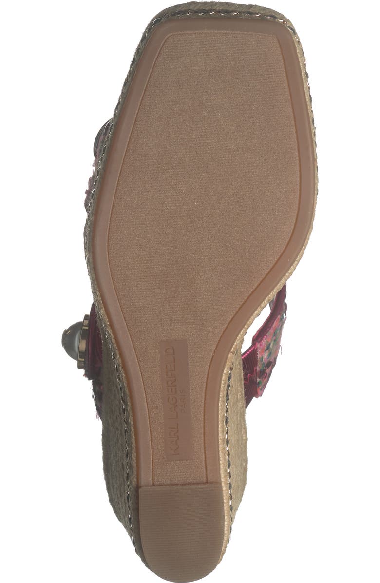 KARL LAGERFELD PARIS Carsen Espadrille Platform Wedge Sandal, Alternate, color, Hot Pink