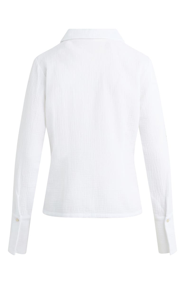 Favorite Daughter The Tied & True Cotton Gauze Shirt, Alternate, color, Bright White