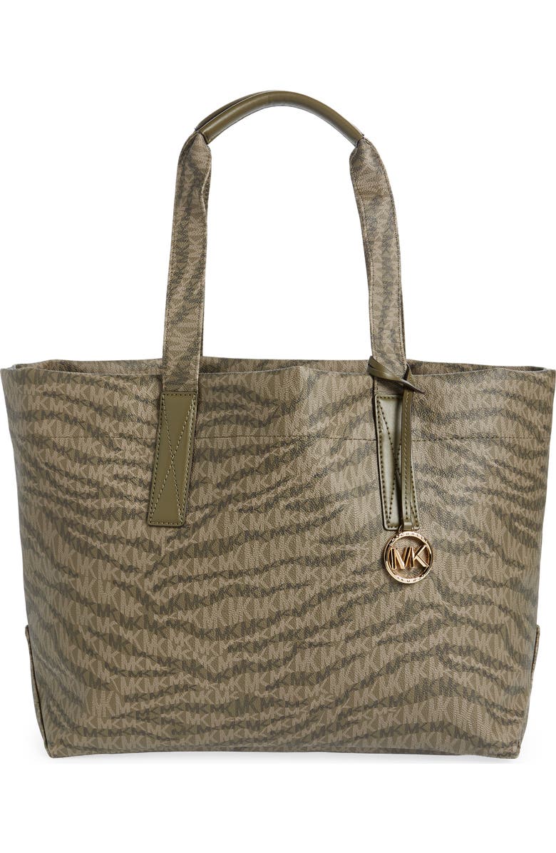 MICHAEL Michael Kors The Michael Large Logo Animal Print Tote, Main, color,