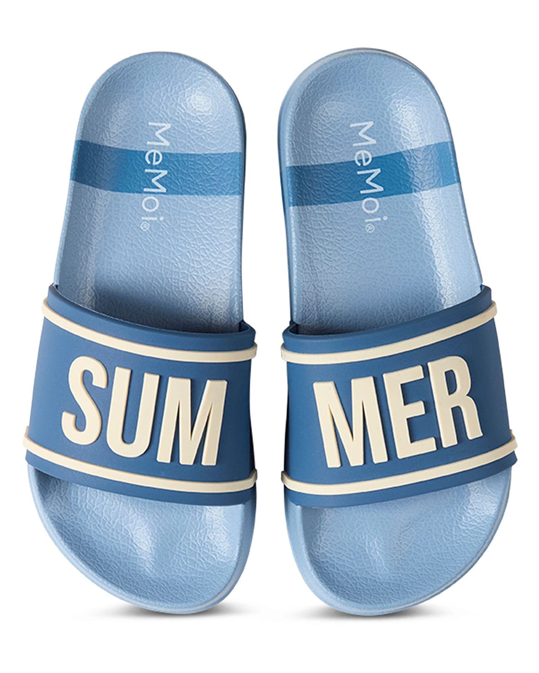 Kids' Summer Slip-On Slide Sandal, Alternate, color, Blue