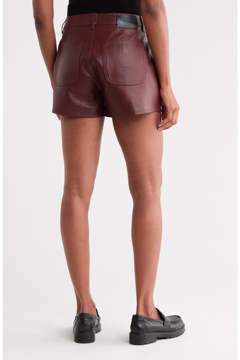 Zoie Leather Shorts, Alternate, color, SAFFRON LEATHER