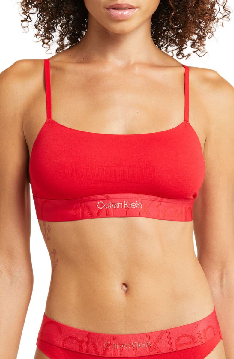 Calvin Klein Unlined Cotton Blend Wireless Bra, Main, color, 