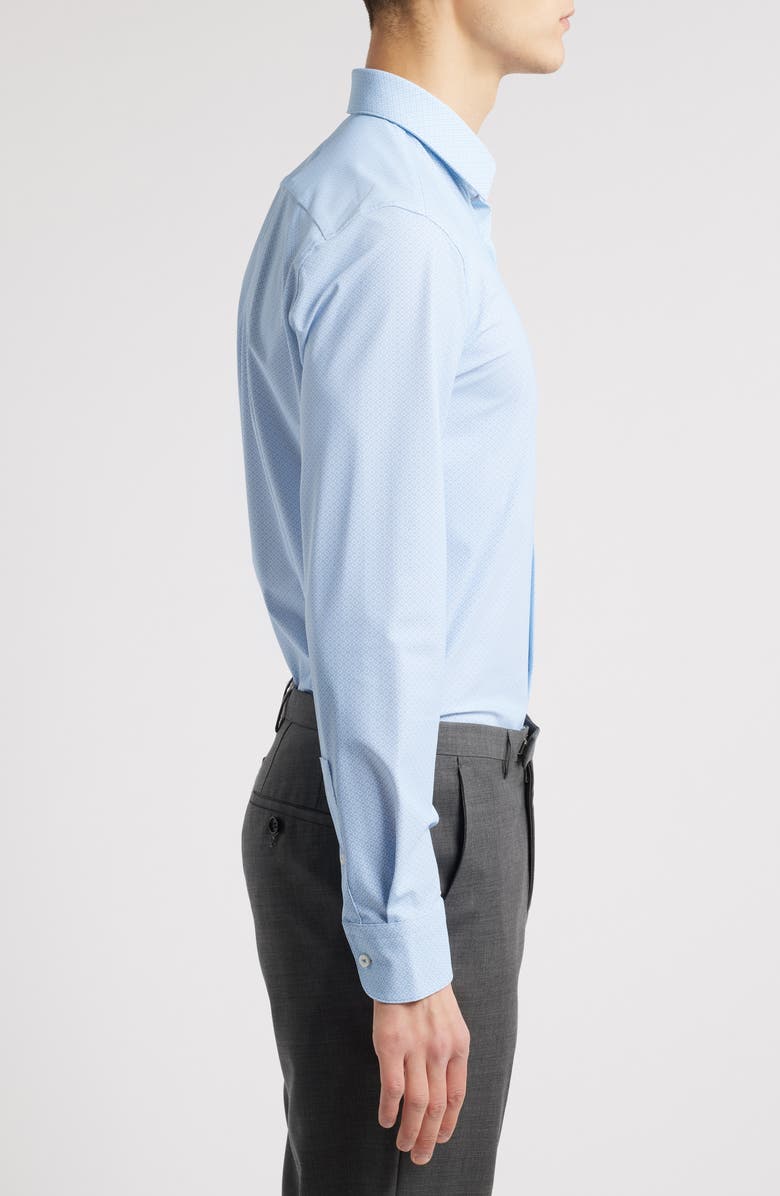 BOSS Hank Kent Slim Fit Performance Stretch Dress Shirt, Alternate, color, Light Blue