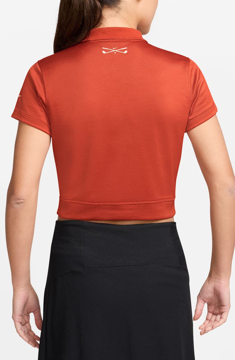 Nike Crop Cotton Blend Golf Polo, Alternate, color, Dragon Red/ Sail
