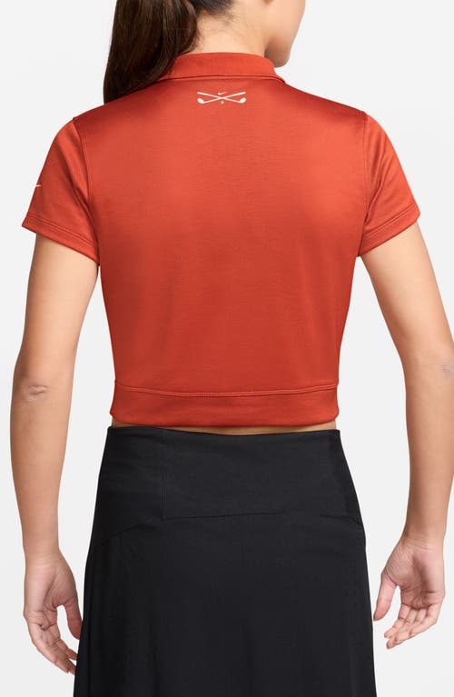 Nike Crop Cotton Blend Golf Polo In Red