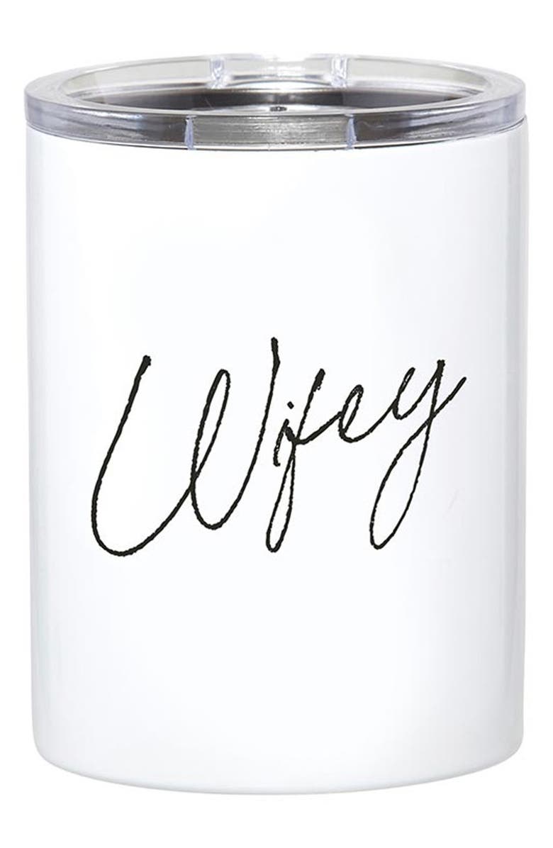 CREATIVE BRANDS Wifey Double Wall Tumbler, Main, color, White