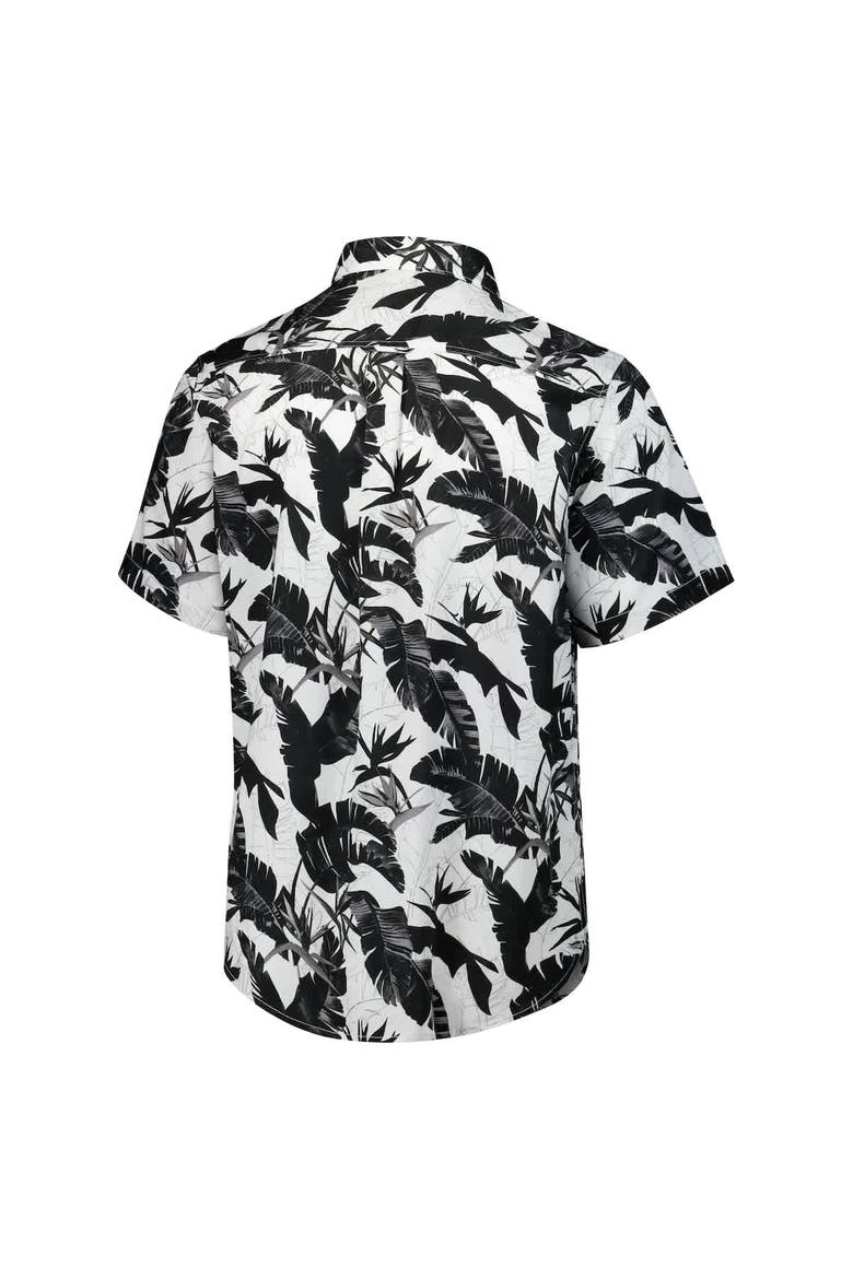 Men's Tommy Bahama Black Pittsburgh Steelers Sunnyvale Blooms Camp Button-Up Shirt, Alternate, color, Black