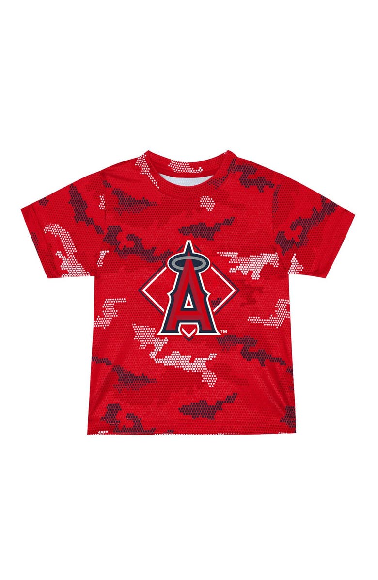 Outerstuff Toddler Fanatics Branded Red Los Angeles Angels Field Ball T-Shirt & Shorts Set, Alternate, color, 