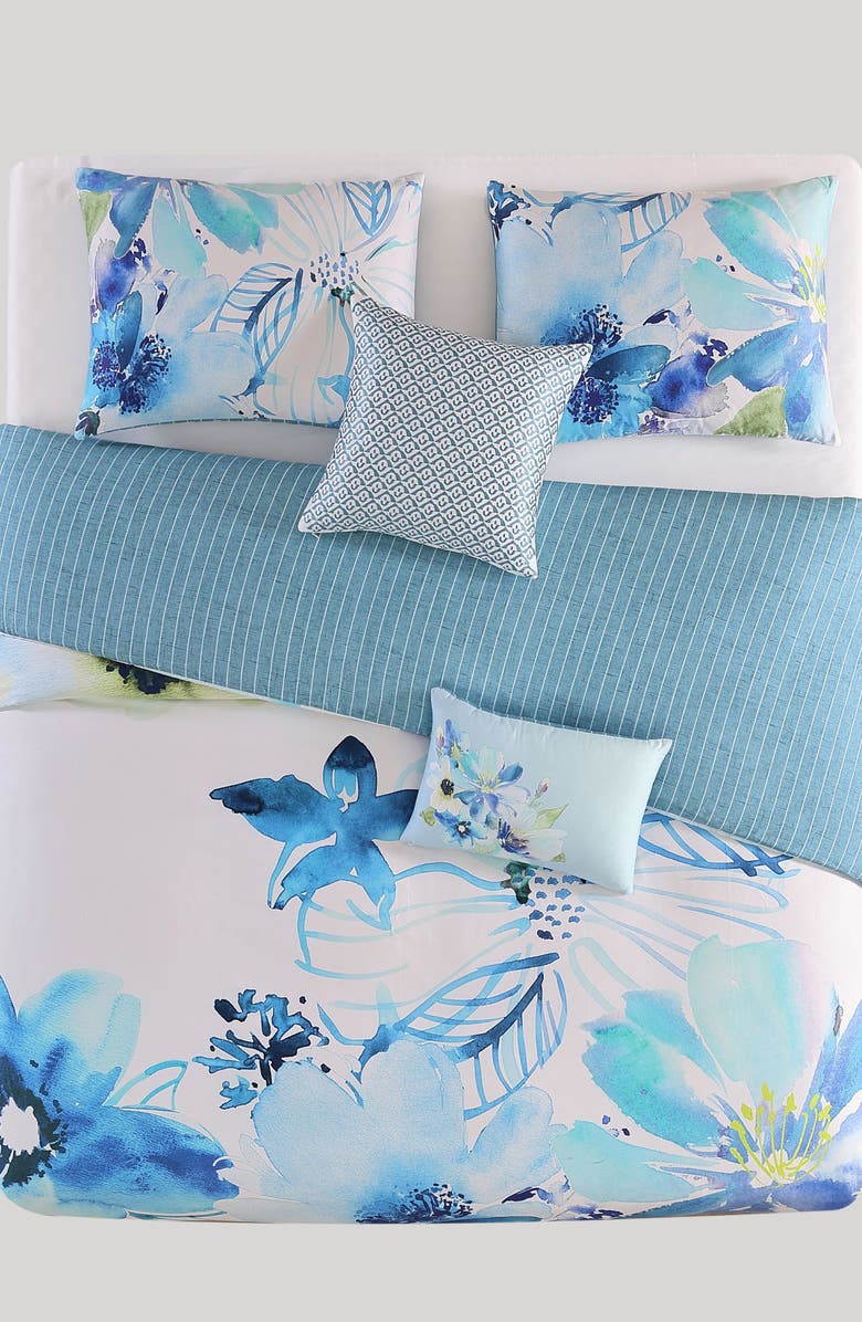 Bebejan Watercolor 5-Piece Reversible Comforter Set, Alternate, color,