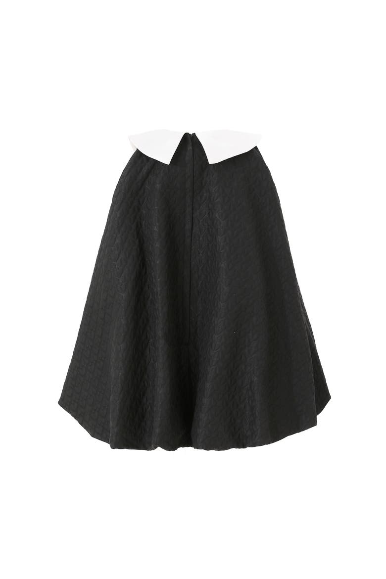 Monochrome Charm Bow Dress, Alternate, color, Black