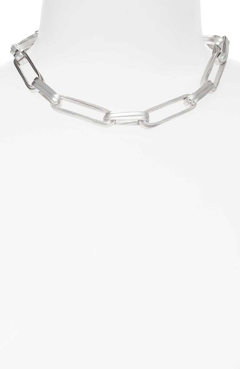 Karine Sultan Rectangular Link Necklace, Alternate, color, 