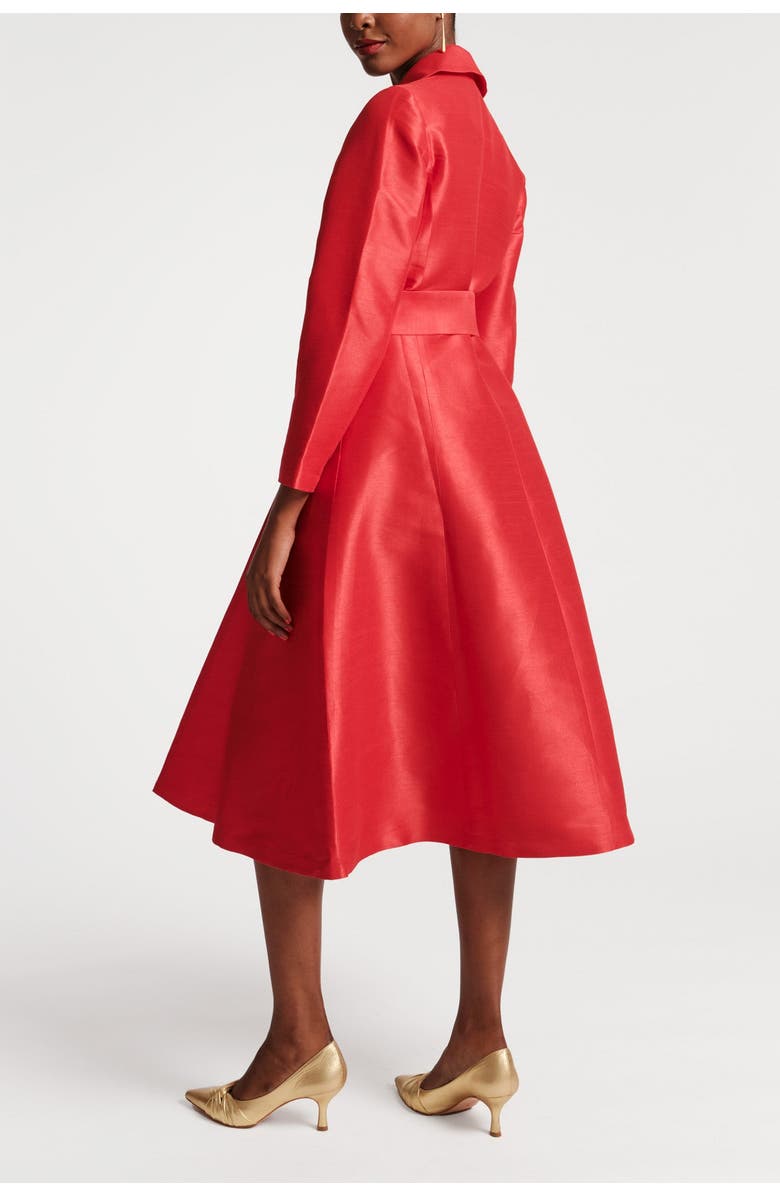 Frances Valentine Lucille Wrap Dress w/Lining Dupioni Dupioni, Alternate, color, 