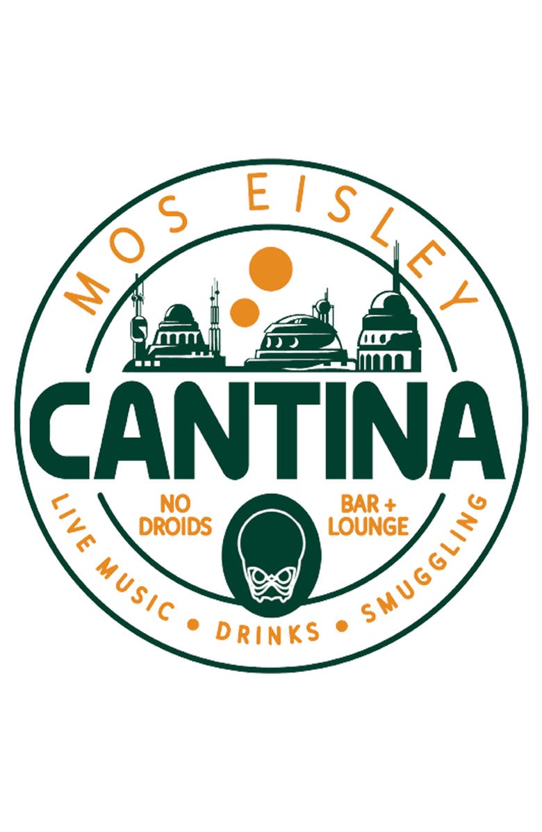 Star Wars Men's Star Wars Mos Eisley Cantina Badge  Graphic T-Shirt, Alternate, color, White
