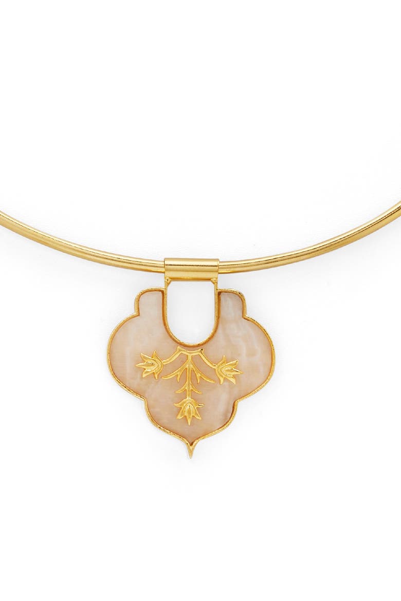 MOSAIC CHOKER, Alternate, color, Gold Plated