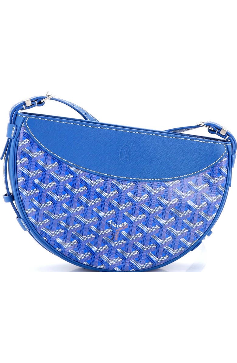 Pre-Owned Goyard Hirondelle Shoulder Bag Coated Canvas and Leather, Alternate, color, Blue
