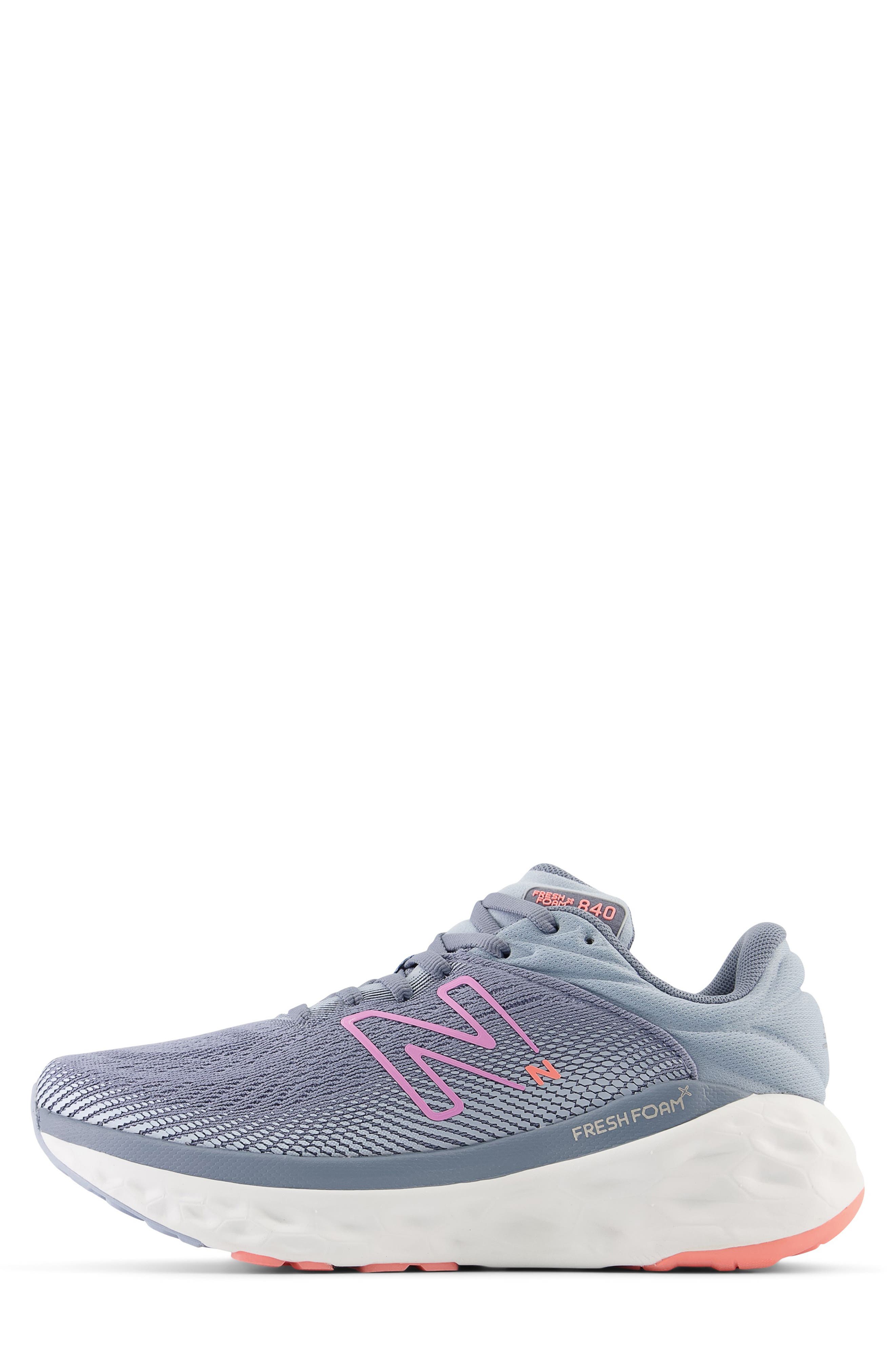 Fresh Foam X 840v1 Sneaker, Alternate, color, ARCTIC GREY/ RASPBERRY