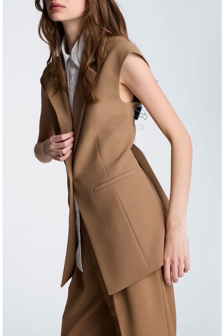 Layered Vest with Detachable Shirt Inset, Alternate, color, MESQUITE