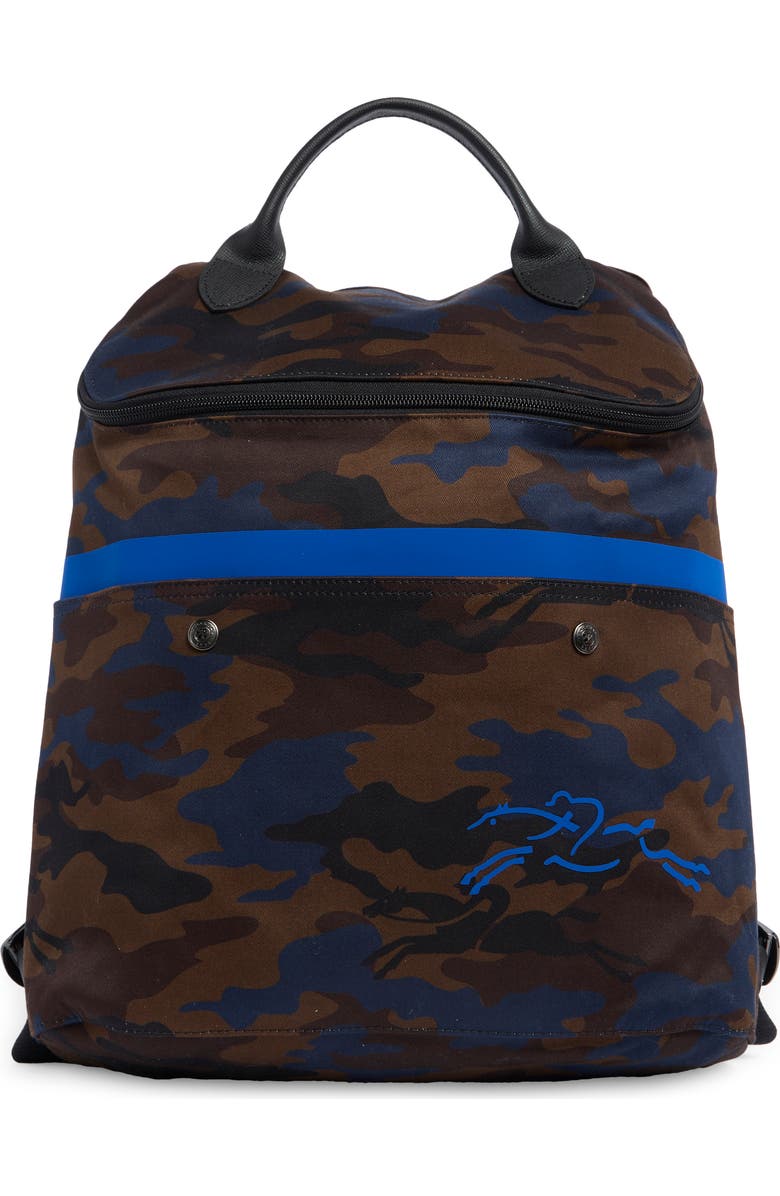 Longchamp GBN Camo Backpack, Main, color, Navy