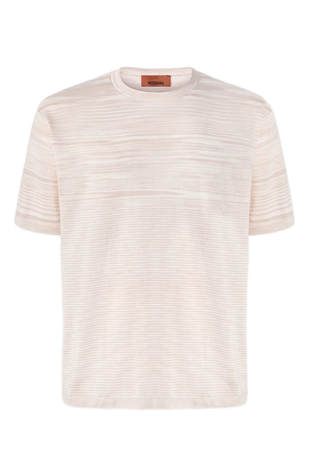 Space-dye Mercerized Crew-neck Cotton T-shirt - image 2