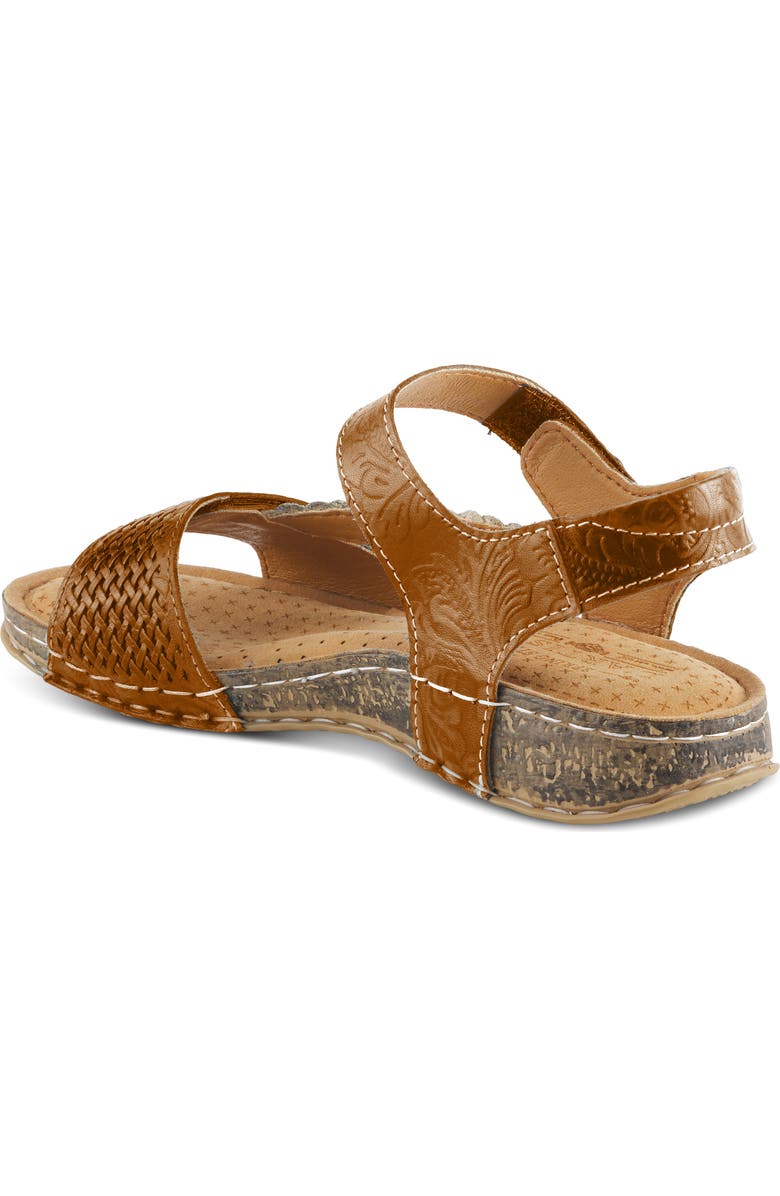 L'Artiste by Spring Step Popular Asymmetric Ankle Strap Sandal, Alternate, color, Camel