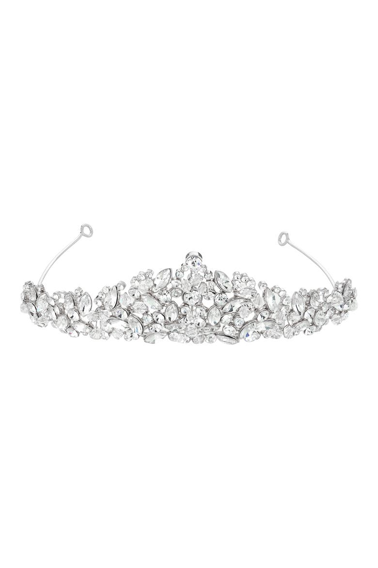 Elizabeth Crystal Crown (Nordstrom Exclusive), Main, color, SILVER