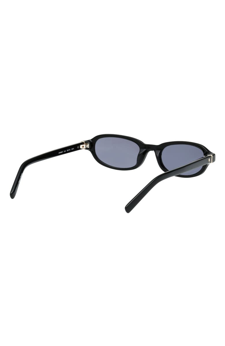 ABERCROMBIE & FITCH 50mm Oval Sunglasses, Alternate, color, Shiny Black / Smoke
