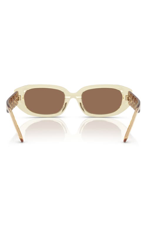 Tory Burch 52mm Rectangular Sunglasses In Yellow