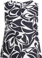 Madewell Suki Abstract Print Linen Top