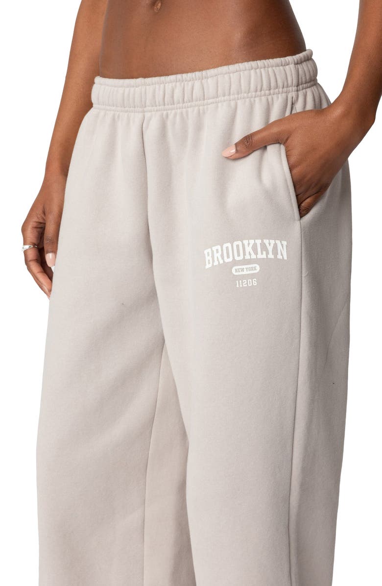 EDIKTED Brooklyn NY Sweatpants, Alternate, color, Beige
