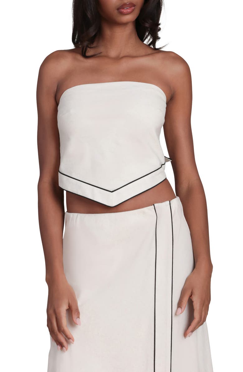 Avec Les Filles Piped Scarf Camisole, Alternate, color, Oatmeal-Black