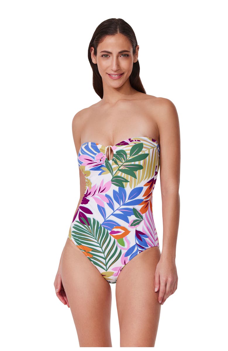 Profile by Gottex Costa Del Sol Bandeau One Piece, Alternate, color, Multi