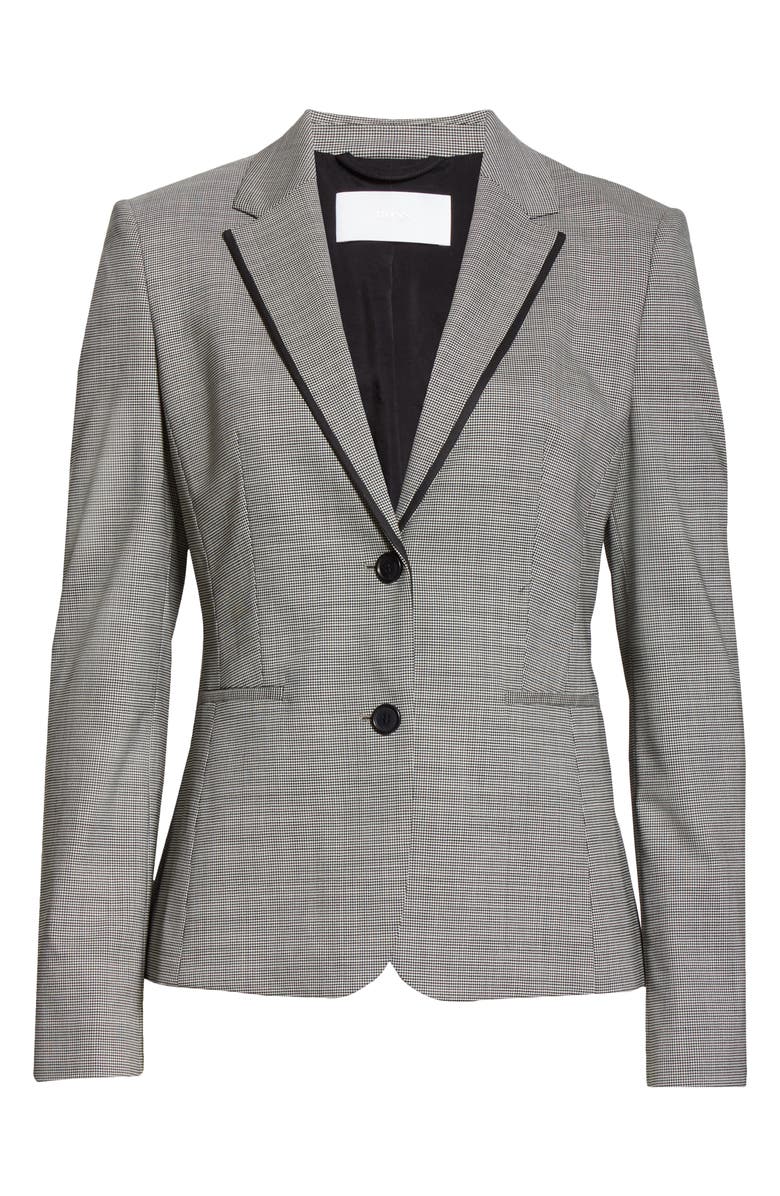 BOSS Julea 5 Mini Houndstooth Jacket, Alternate, color, 