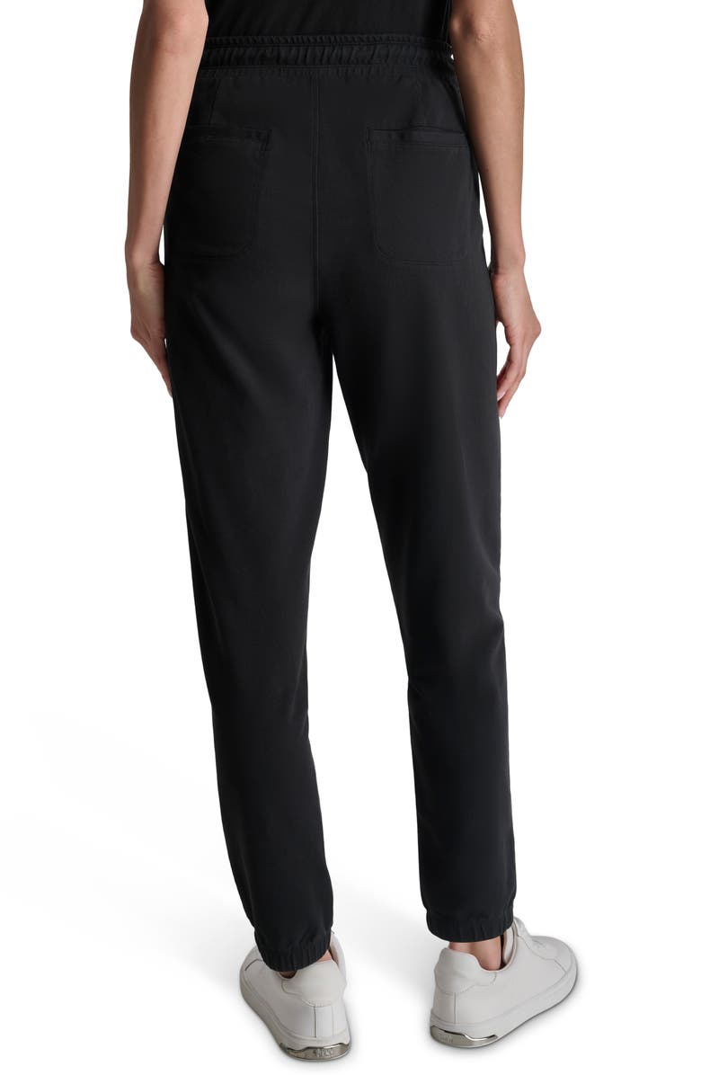 DKNY Smocked Waist Joggers, Alternate, color, Black