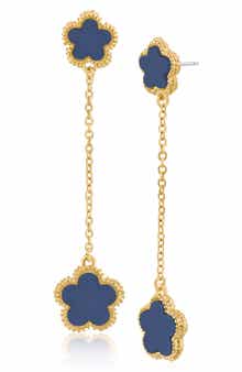 JARDIN Resin Clover Drop Earrings