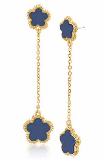 JARDIN Resin Clover Drop Earrings