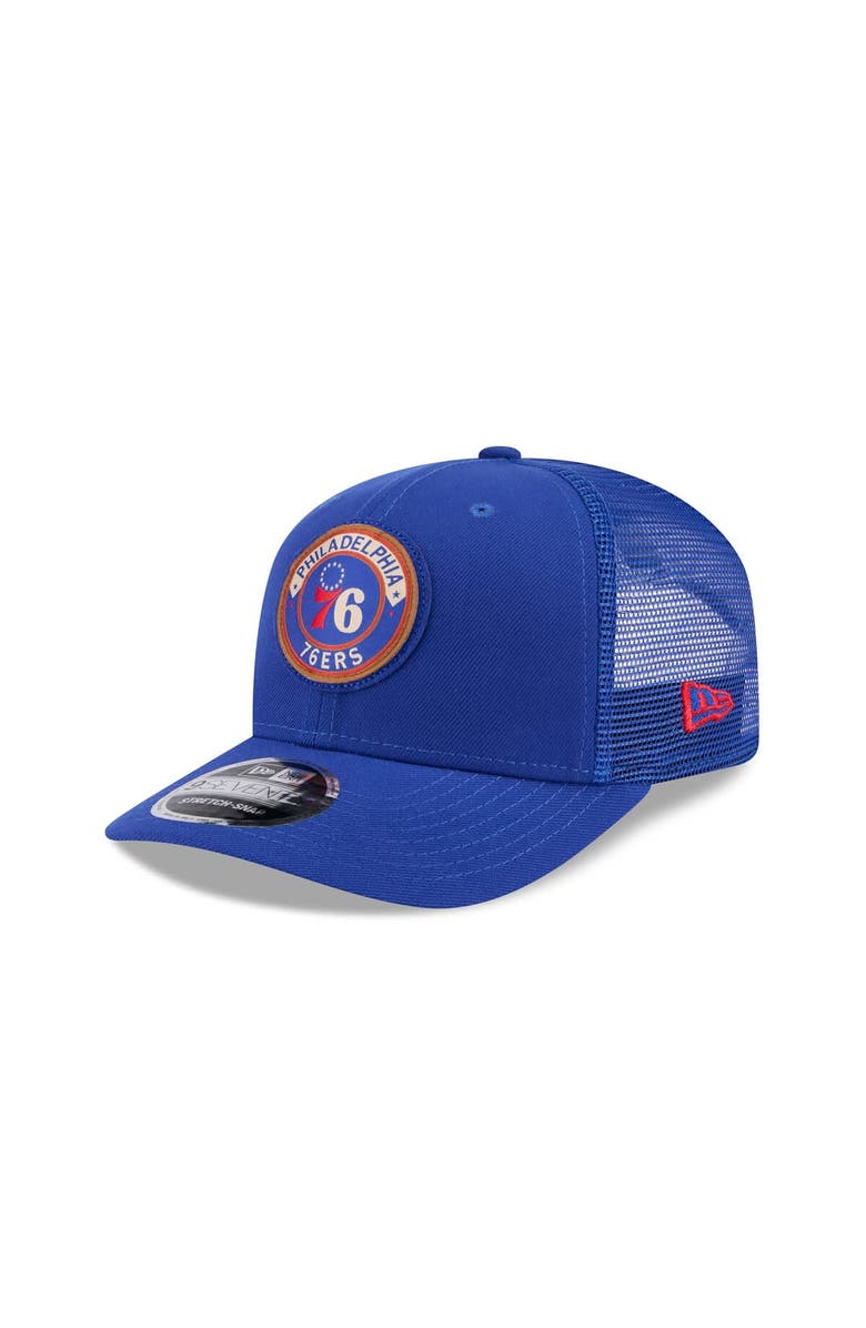 New Era Men's New Era Blue Philadelphia 76ers Victory Grove Circle Patch 9SEVENTY Adjustable Hat, Main, color, Blue