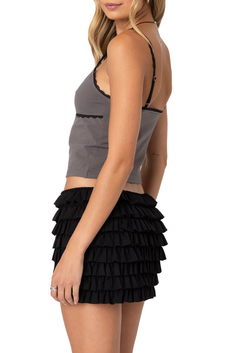 Elin Lace Trim Camisole, Alternate, color, GRAY