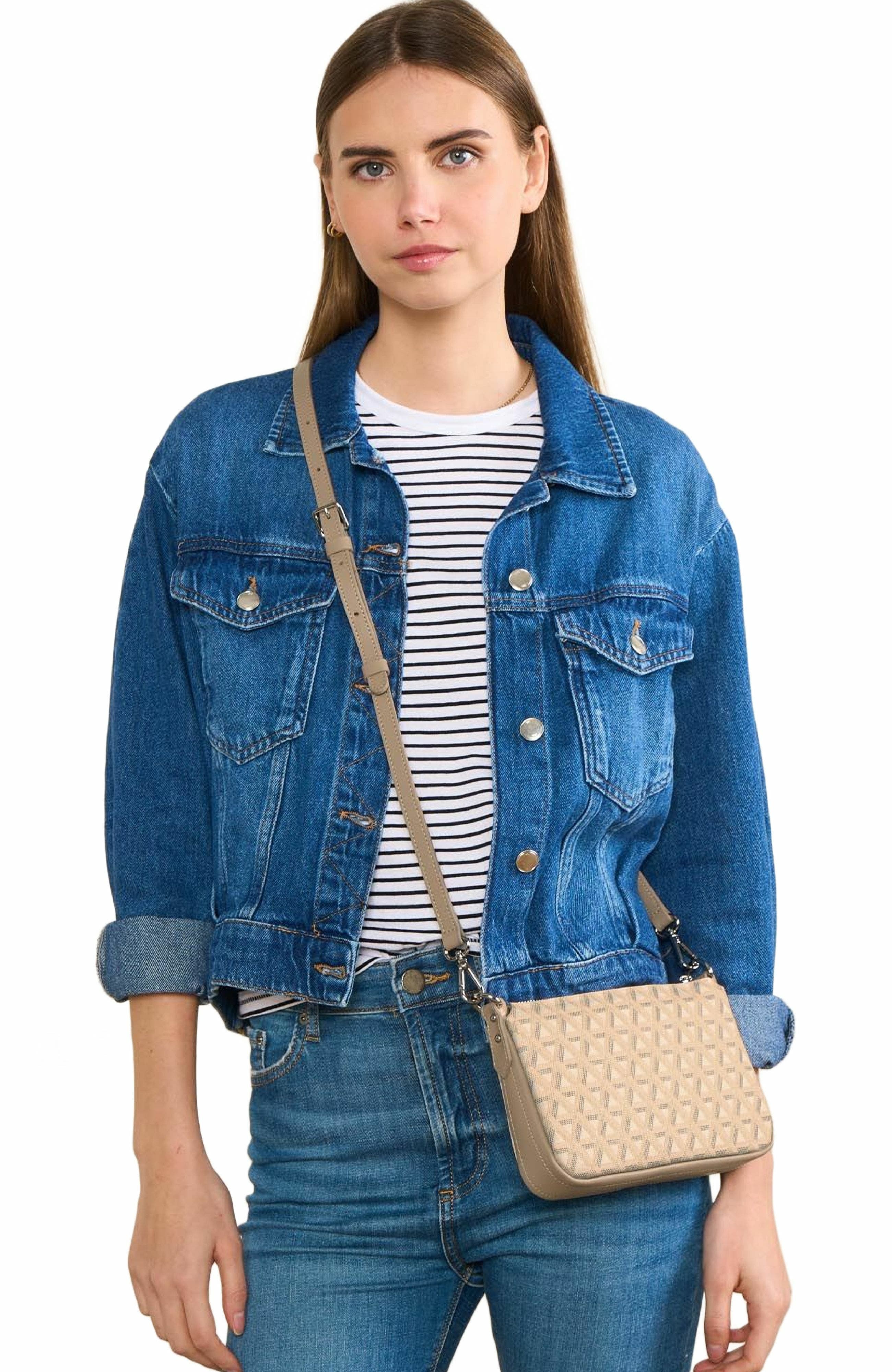 Lancaster Zipped Pouch S Ikon, Alternate, color, Beige