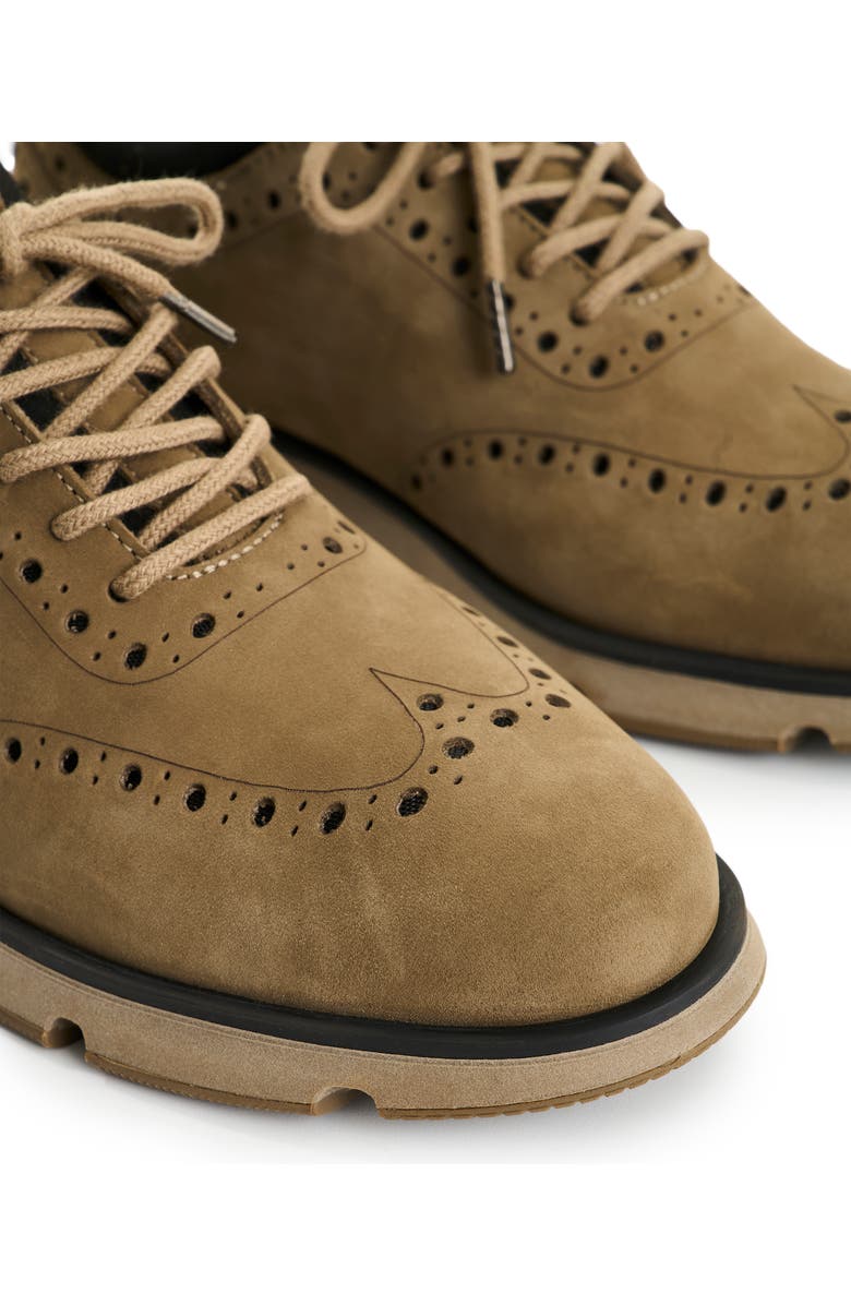 Velez Leather Lace-Up Shoes with Athletic Touches, Alternate, color, Beige