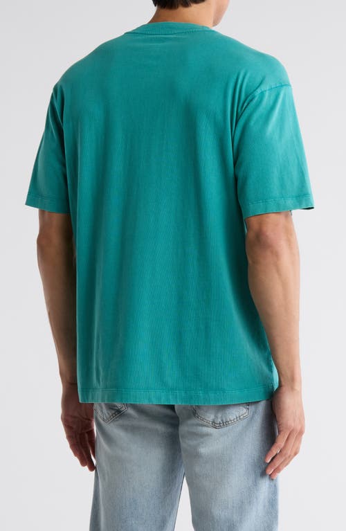 Abound Acid Wash Pocket T-shirt In Teal Bayou