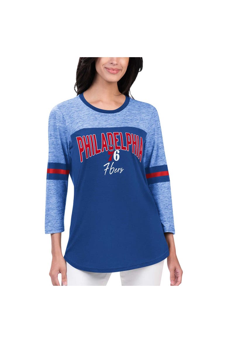 Women's G-III 4Her by Carl Banks Royal Philadelphia 76ers Play the Game 3/4-Sleeve T-Shirt, Alternate, color, Royal
