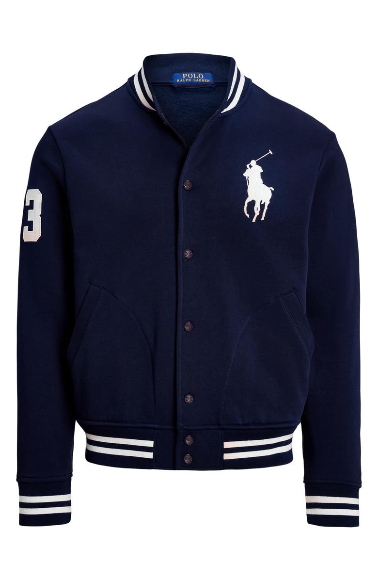 Polo Ralph Lauren Big Pony Fleece Baseball Jacket, Alternate, color, 