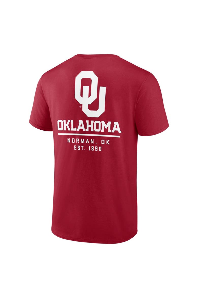 Men's Fanatics Branded Crimson Oklahoma Sooners Game Day 2-Hit T-Shirt, Alternate, color, Crimson