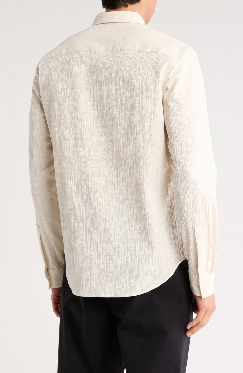 Theory Rammy Poplin Button-Up Shirt, Alternate, color, Sand White