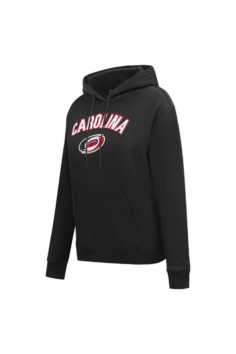 Women's Pro Standard Black Carolina Hurricanes Classic Chenille Pullover Hoodie, Alternate, color, Black