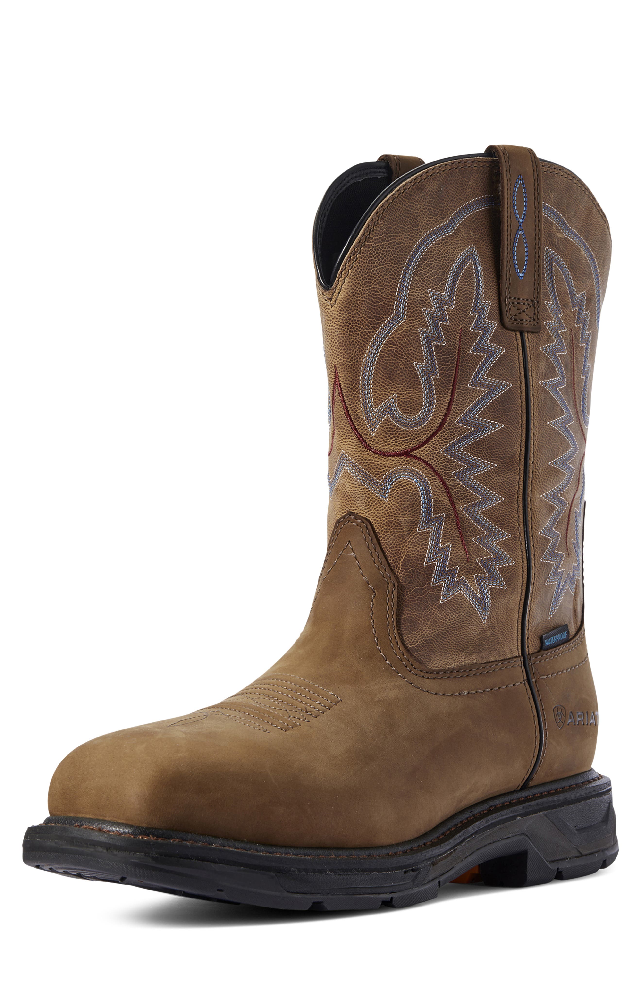 WorkHog XT Square Toe Waterproof Western Leather Boot